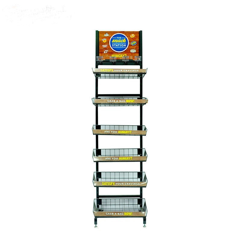 Metal snack display rack