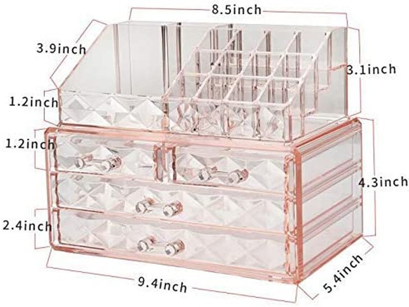 Tabletop cosmetic storage cabinet
