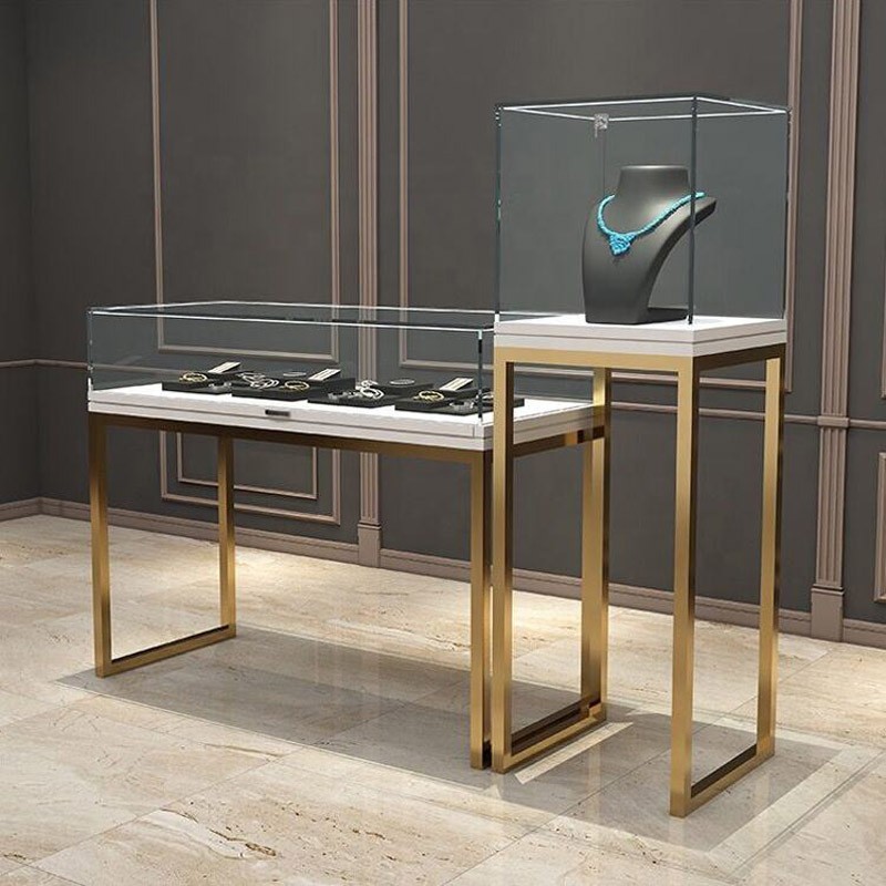 Custom modern stainless steel diamond cabinet