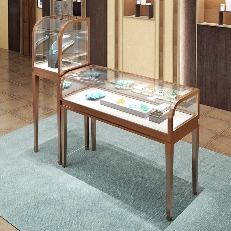 Custom Jewelry showcase with glass