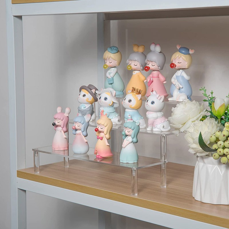 Custom tiered acrylic display riser for cupcake ,figures