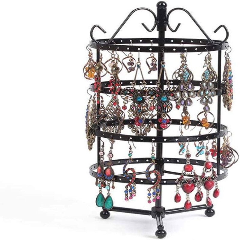 Custom 4 Tiers Rotating earrings display rack