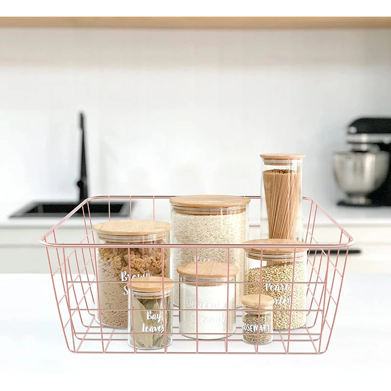 Stackable wire storage basket