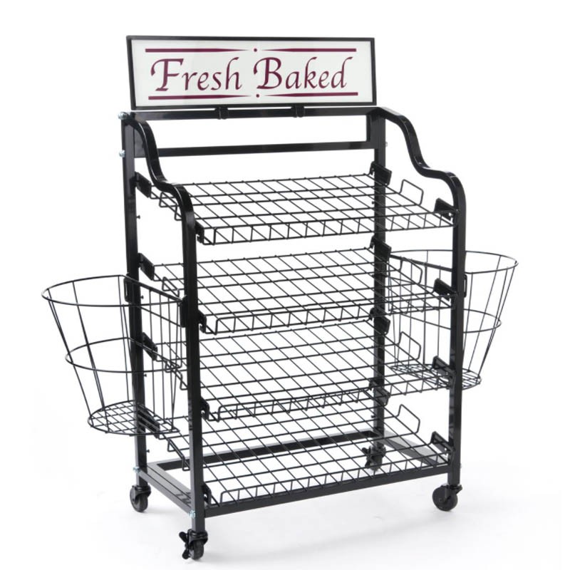 Iron Bread Display Shelf Rack