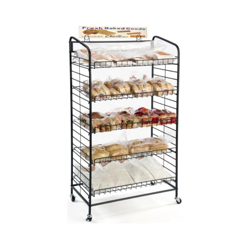Metal bread stand display