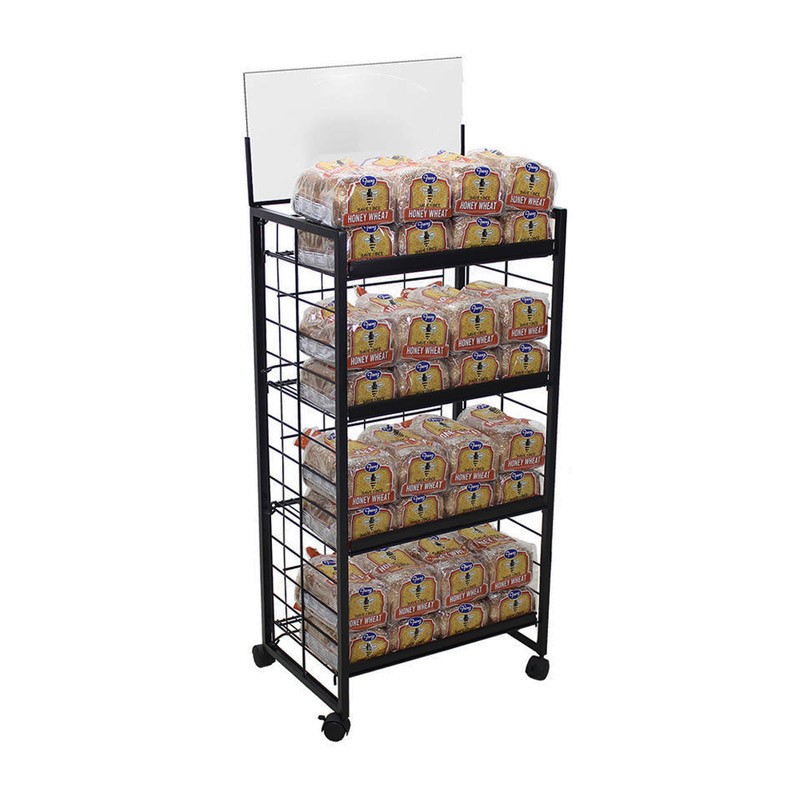 4-layers Metal Large Capacity Bread Display Rack