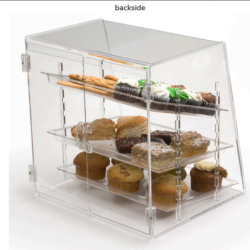 New design acrylic food display cabinet