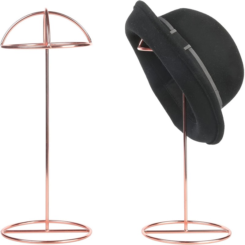 Custom fashion copper metal hat display stand