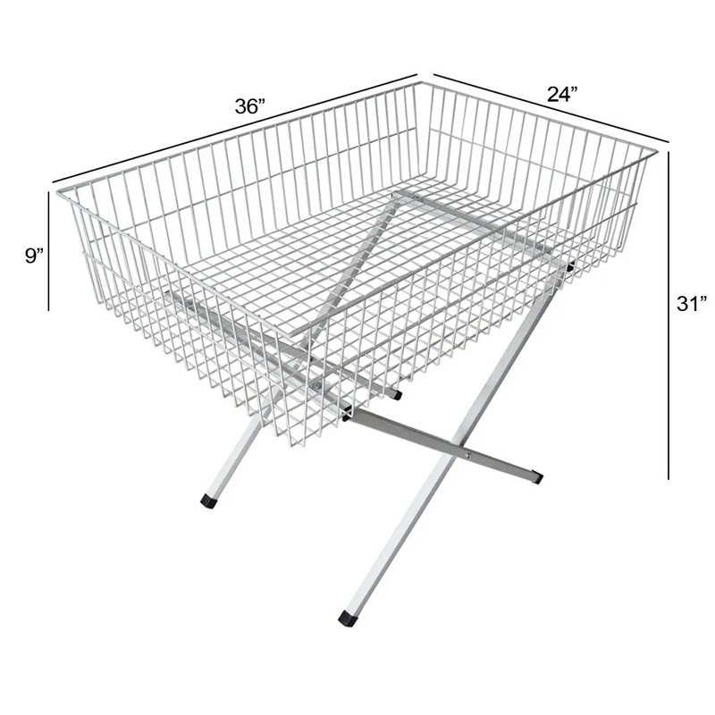 Metal dump bin displays