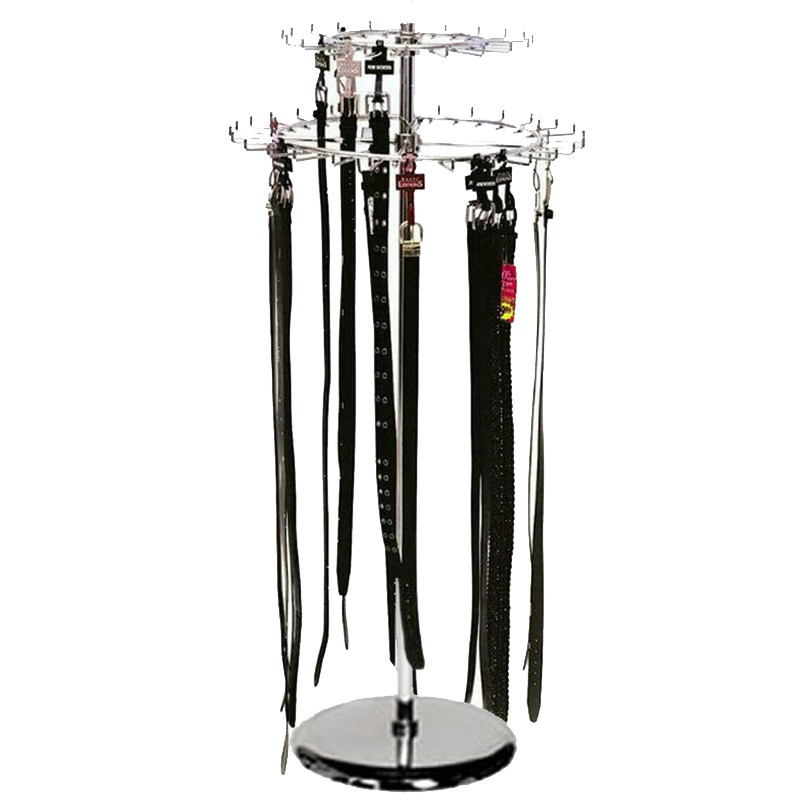 Popular Revolving Two Tier Tie / Belt Display Stand