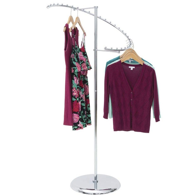 Free standing spiral clothes rack