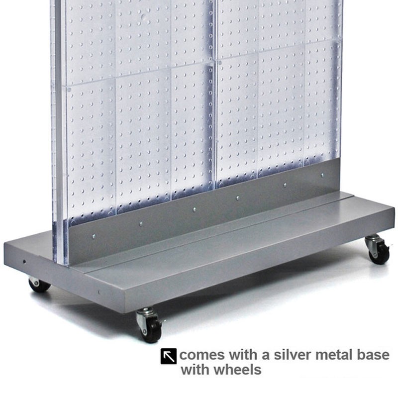 Double side Portable pegboard stand