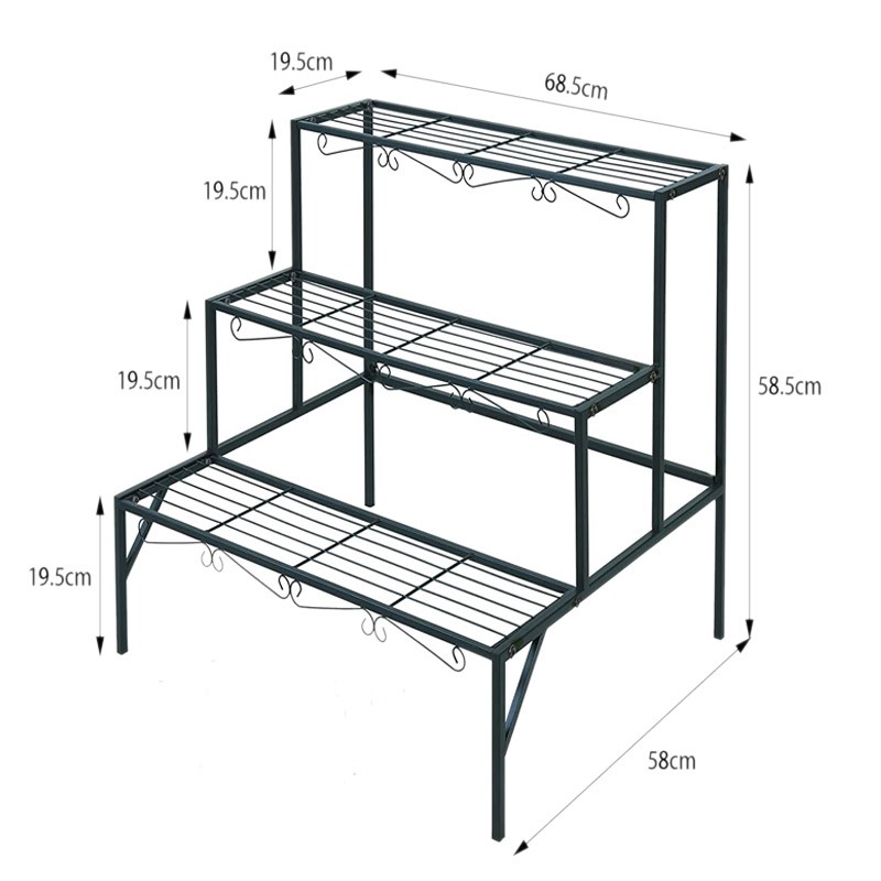 Tiered iron flower stands