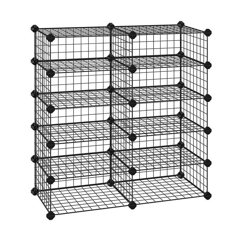 Custom metal grid cube storage