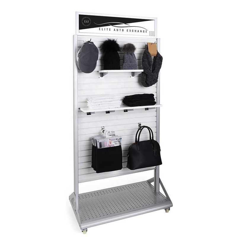 Floor standing retail display slatwall