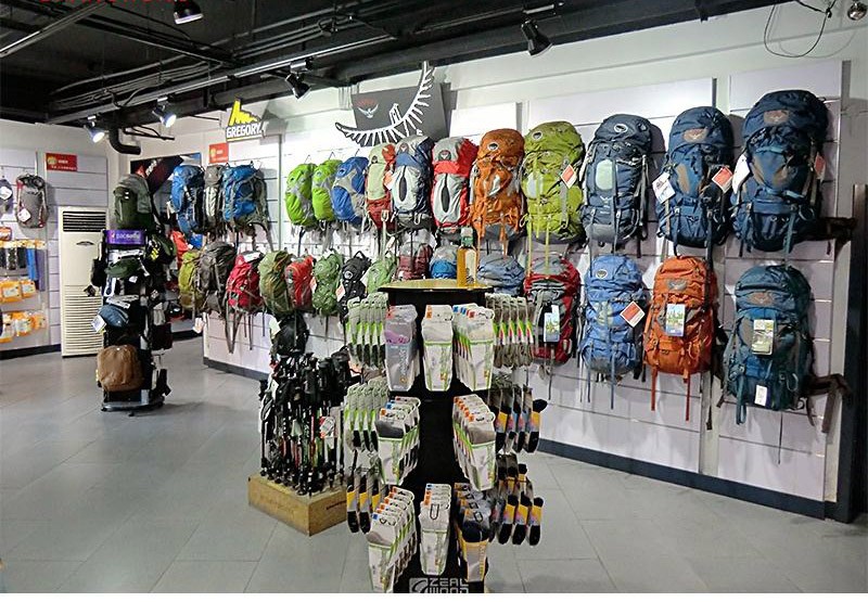 Retail sports shop interior design