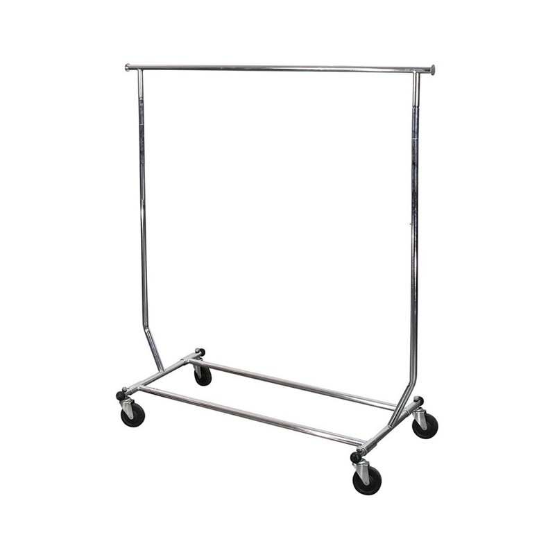 Heavy duty rolling clothes rack