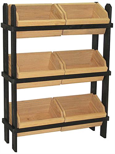 wooden dump bins 