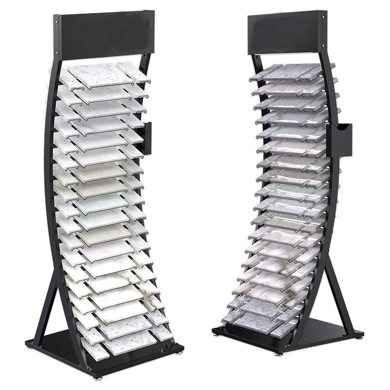 Lighting Free standing marble display stand