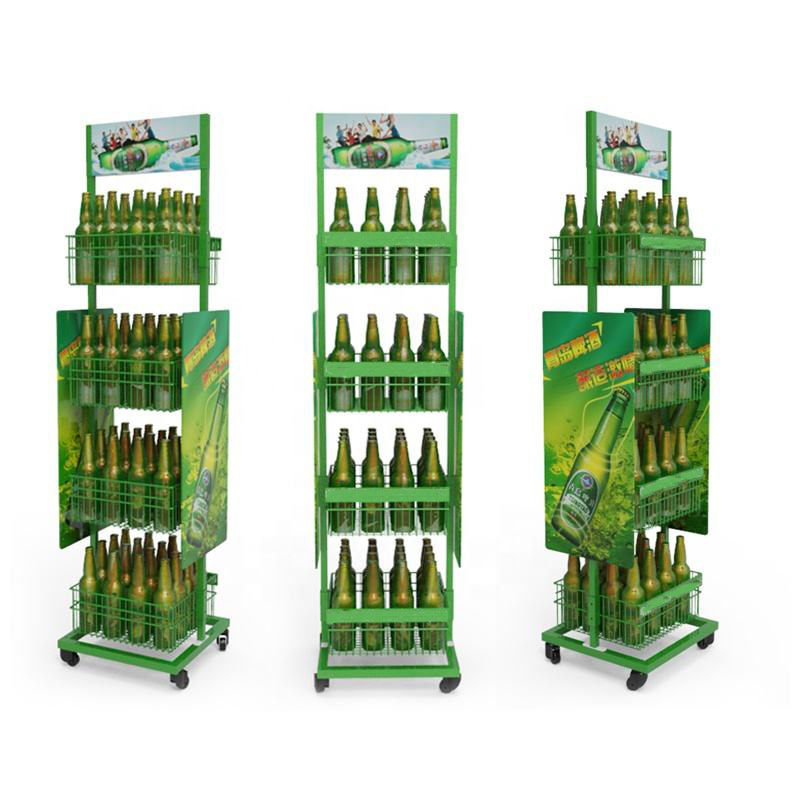 Merchandising beer display stand