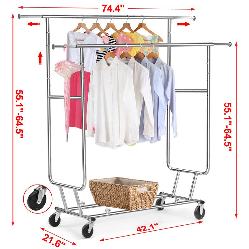 Modern clothing display rails