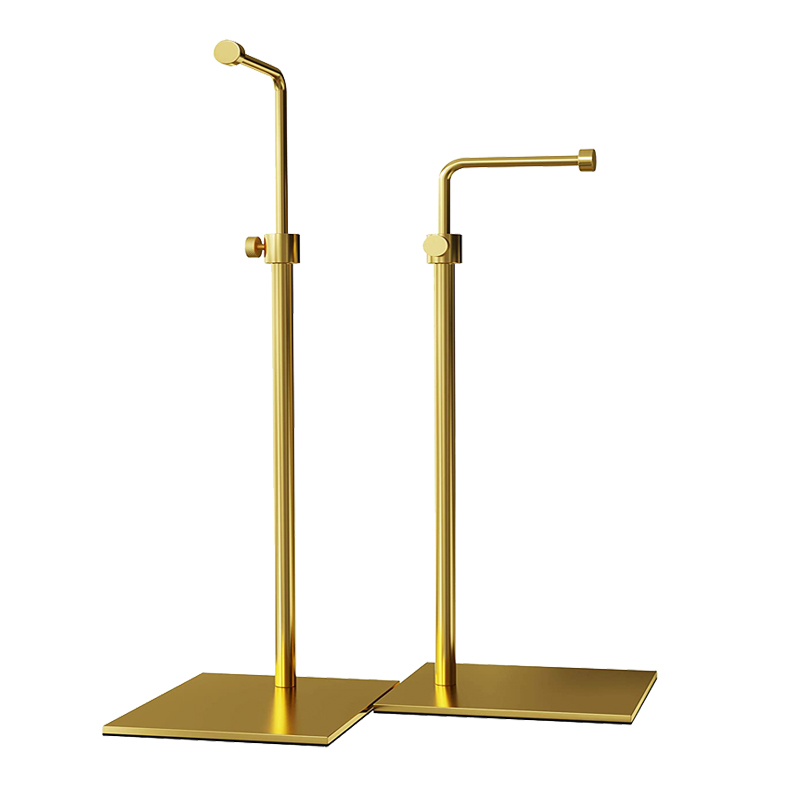 Tabletop adjustable handbag display stands