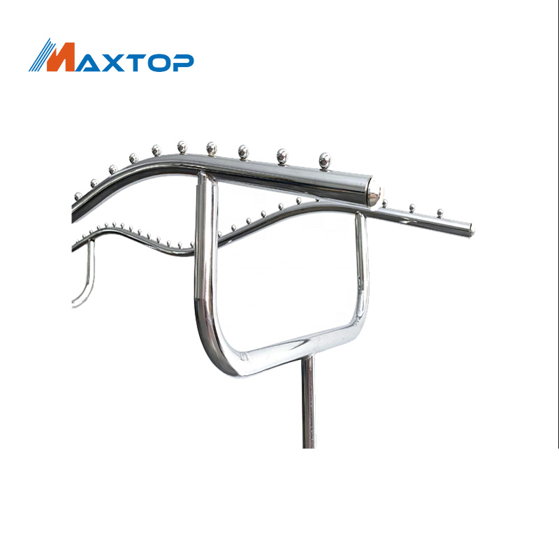 Modern chrome clothing rail stand