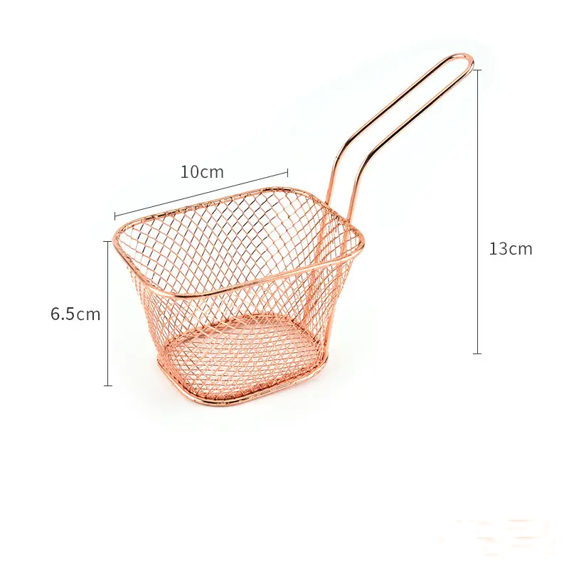 Square mini mesh fry basket