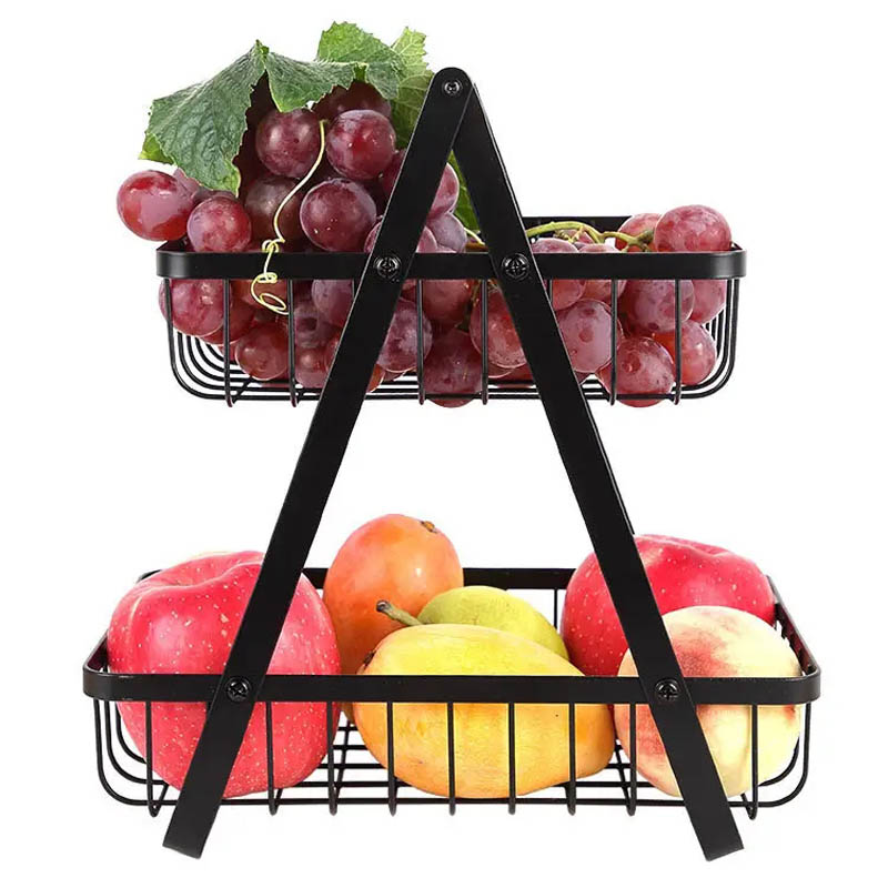 Portable black wire basket