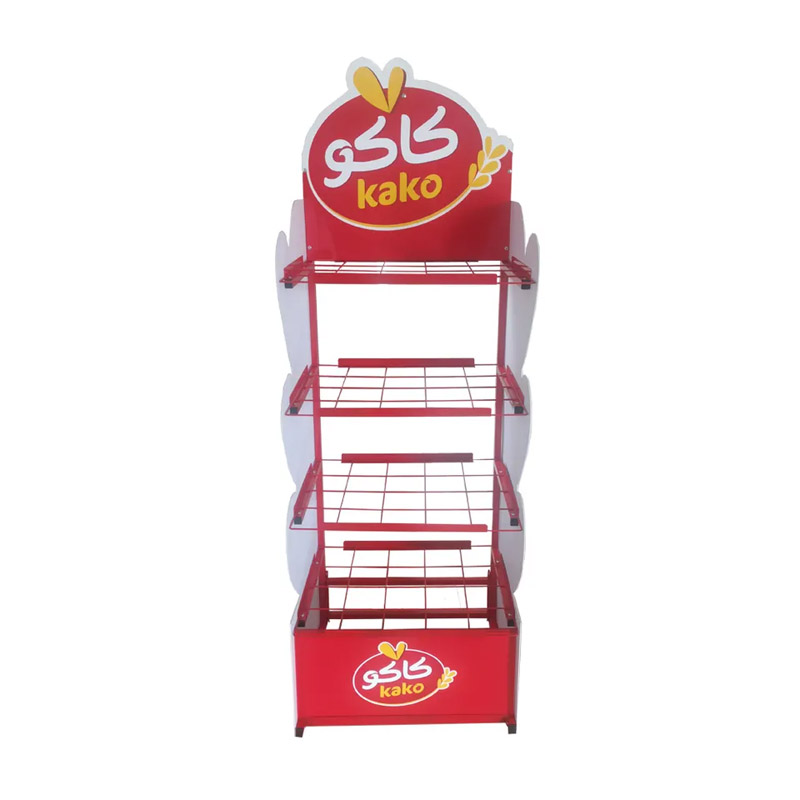 Bread display rack stand with graphic