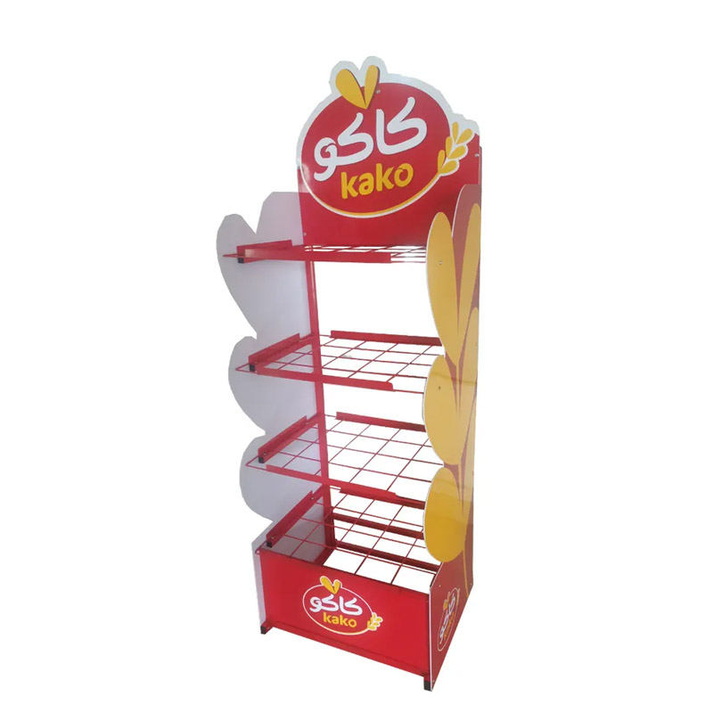 Bread display rack stand with graphic