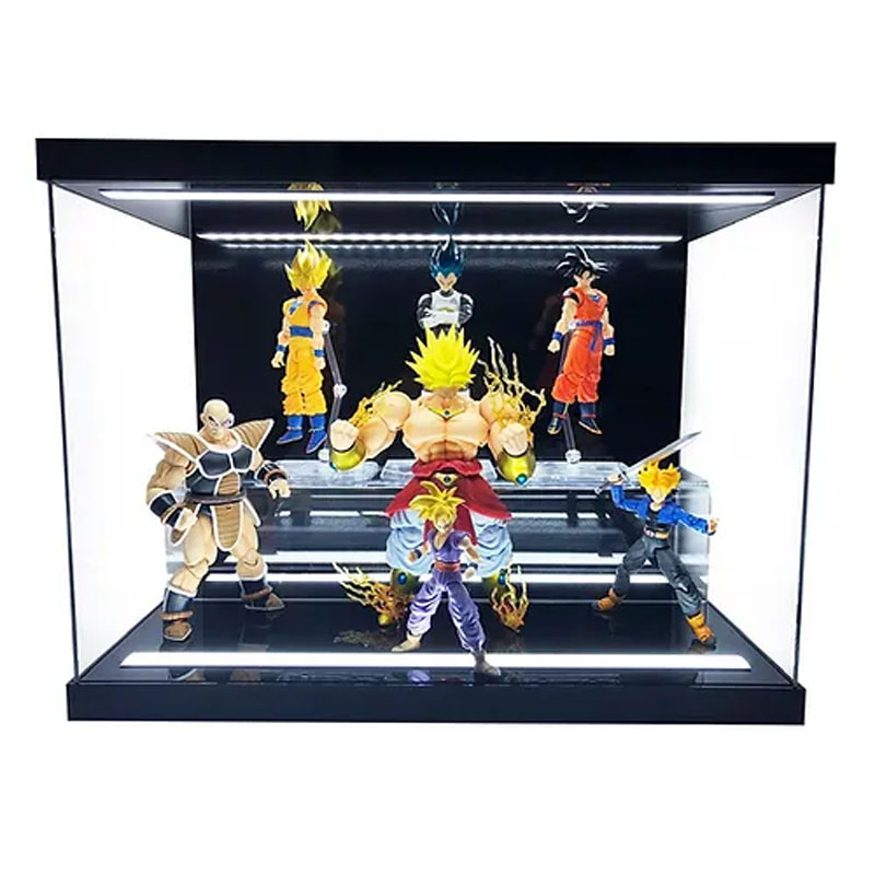 Acrylic display cases for collectibles with Led lights