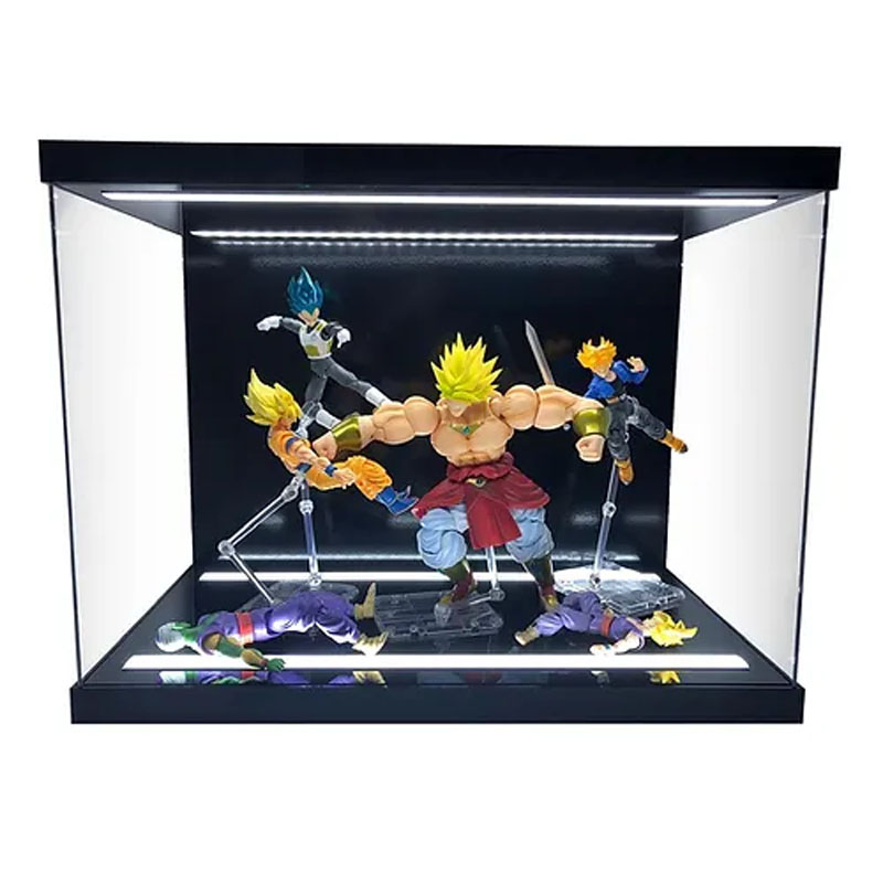 Acrylic display cases for collectibles with Led lights