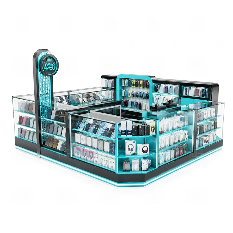 Custom phone case kiosk with Led lighting